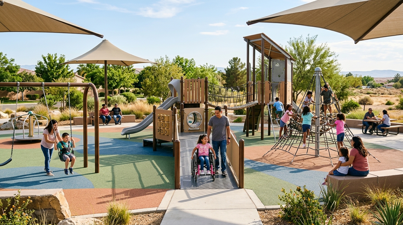 Accessible playground concept for the Courson Park renovation in Palmdale