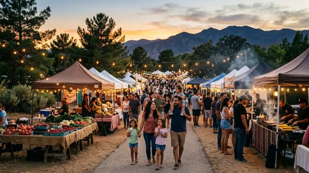 Palmdale night market at Sam Yellen Park during a summer evening